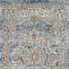 3' x 5' Ivory and Blue Oriental Power Loom Non Skid Area Rug