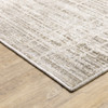 3' x 5' Beige Grey Ivory Tan & Brown Abstract Power Loom Area Rug