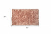 3' x 5' Dusty Rose Faux Fur Non Skid Area Rug