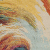 3' x 5' Wave Abstract Power Loom Non Skid Area Rug