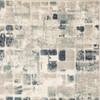 3' x 5' Blue and Beige Abstract Dhurrie Area Rug
