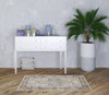 3' x 5' Ivory and Grey Oriental Power Loom Non Skid Area Rug