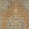 3' x 5' Coffee Brown Machine Woven Floral Medallion Indoor Area Rug