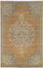 3' x 5' Coffee Brown Machine Woven Floral Medallion Indoor Area Rug