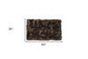 3' x 5' Chocolate Faux Fur Non Skid Area Rug