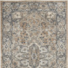 3' x 5' Beige and Grey Oriental Power Loom Non Skid Area Rug