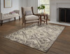 3' x 5' Gray Abstract Dhurrie Area Rug