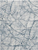 3' x 5' Blue Gray and Ivory Abstract Distressed Stain Resistant Area Rug