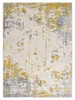 3' x 5' Gold Abstract Dhurrie Area Rug