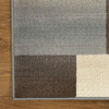3' x 5' Grey Patchwork Power Loom Stain Resistant Area Rug