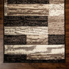 3' x 5' Chocolate Patchwork Power Loom Stain Resistant Area Rug