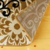 3' x 8' Gold and Gray Medallion Power Loom Stain Resistant Runner Rug
