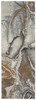 3' x 8' Gray and Brown Abstract Power Loom Runner Rug