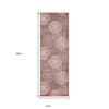 3' x 8' Ginger and Gray Medallion Power Loom Stain Resistant Runner Rug
