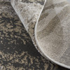 3' x 8' Ivory Brown and Taupe Abstract Power Loom Stain Resistant Runner Rug