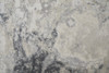 3' x 8' Gray and Ivory Abstract Power Loom Runner Rug