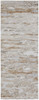 3' x 8' Tan and Ivory Abstract Power Loom Distressed Runner Rug