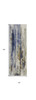 3' x 8' Blue Orange and Ivory Abstract Power Loom Runner Rug