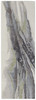 3' x 8' Green Purple and Ivory Abstract Power Loom Runner Rug