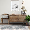 3' x 8' Oatmeal and Gray Medallion Power Loom Stain Resistant Runner Rug