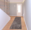 3' x 8' Taupe Tufted Handmade Stain Resistant Runner Rug