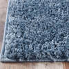 3' x 8' Blue Shag Stain Resistant Runner Rug