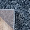 3' x 8' Blue Shag Stain Resistant Runner Rug