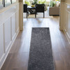 3' x 8' Grey Shag Stain Resistant Runner Rug