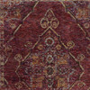 4' x 5' Red and Gold Oriental Power Loom Stain Resistant Area Rug