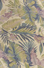 4' x 5' Pastel Tropical Leaves Wool Indoor Area Rug