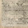 4' x 5' Grey Ivory Beige and Taupe Oriental Power Loom Stain Resistant Area Rug