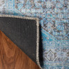 4' x 5' Shades Of Azure Oriental Stain Resistant Area Rug