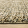 4' x 5' Beige Brown Tan and Blue Green Abstract Power Loom Stain Resistant Area Rug