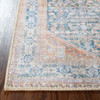 4' x 5' Latte and Blue Oriental Medallion Stain Resistant Area Rug