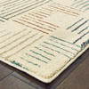 4' x 5' Ivory Multi Neutral Tone Scratch Indoor Area Rug