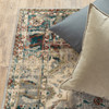 4' x 6' Gray and Rust Distressed Medallion Area Rug