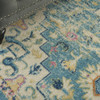 4' x 6' Blue & Ivory Dhurrie Area Rug
