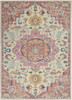 4' x 6' Pink and Ivory Southwestern Dhurrie Area Rug