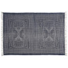 4' x 6' Blue and Ivory Dhurrie Area Rug