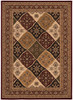 4' x 6' Red Decorative Diamonds Area Rug