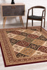 4' x 6' Red Decorative Diamonds Area Rug