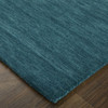 4' x 6' Blue and Green Wool Hand Woven Stain Resistant Area Rug
