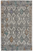 4' x 6' Black Ivory and Green Wool Geometric Tufted Handmade Distressed Area Rug