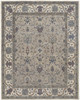 4' x 6' Taupe Ivory and Blue Wool Floral Tufted Handmade Stain Resistant Area Rug