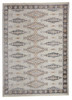 4' x 6' Gray Blue and Orange Floral Stain Resistant Area Rug