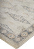 4' x 6' Gray Blue and Orange Floral Stain Resistant Area Rug