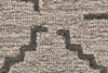 4' x 6' Black Taupe and Gray Wool Geometric Tufted Handmade Stain Resistant Area Rug