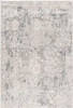 4' x 6' Gray and Ivory Abstract Distressed Area Rug