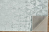 4' x 6' Gray Ivory and Silver Geometric Hand Woven Area Rug