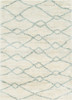 4' x 6' Ivory Grey Machine Woven Chain Link Indoor Area Rug